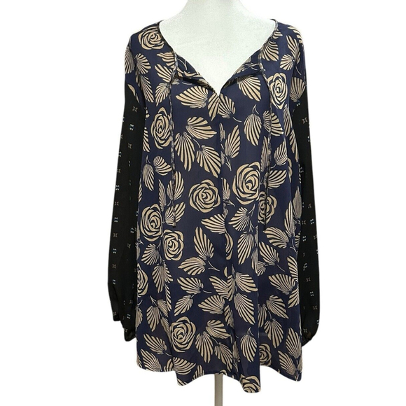 Koos Of Course Navy Blouse Top - Picture 1 of 5